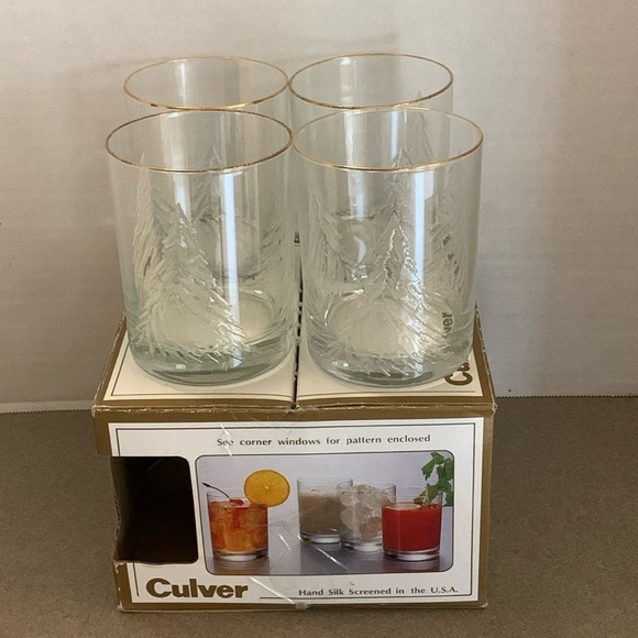 Culver Frosty Trees Double Old Fashioned Glasses - Picture 2 of 4